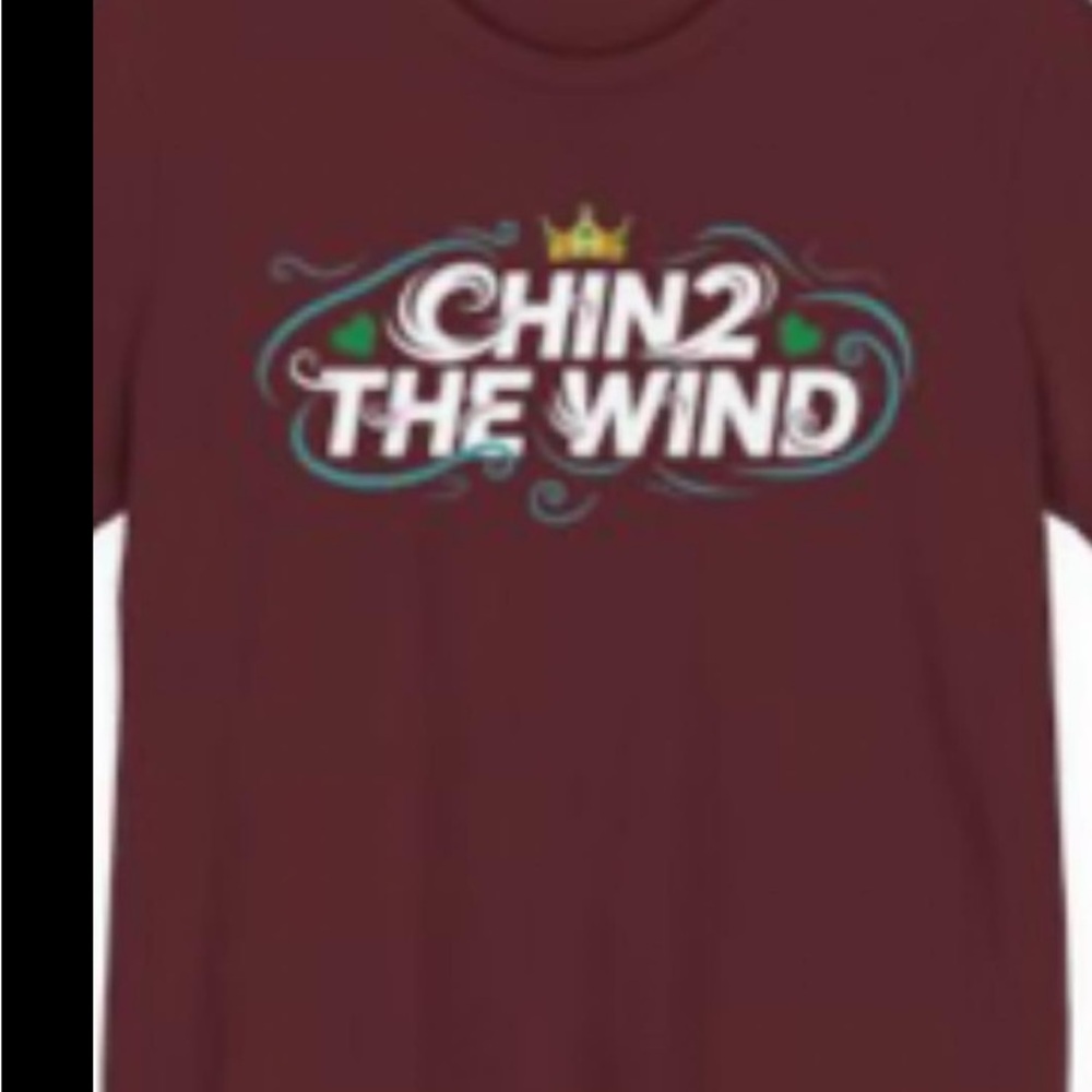 Men's Maroon Graphic Short Sleeve Tee - Chin2 The Wind